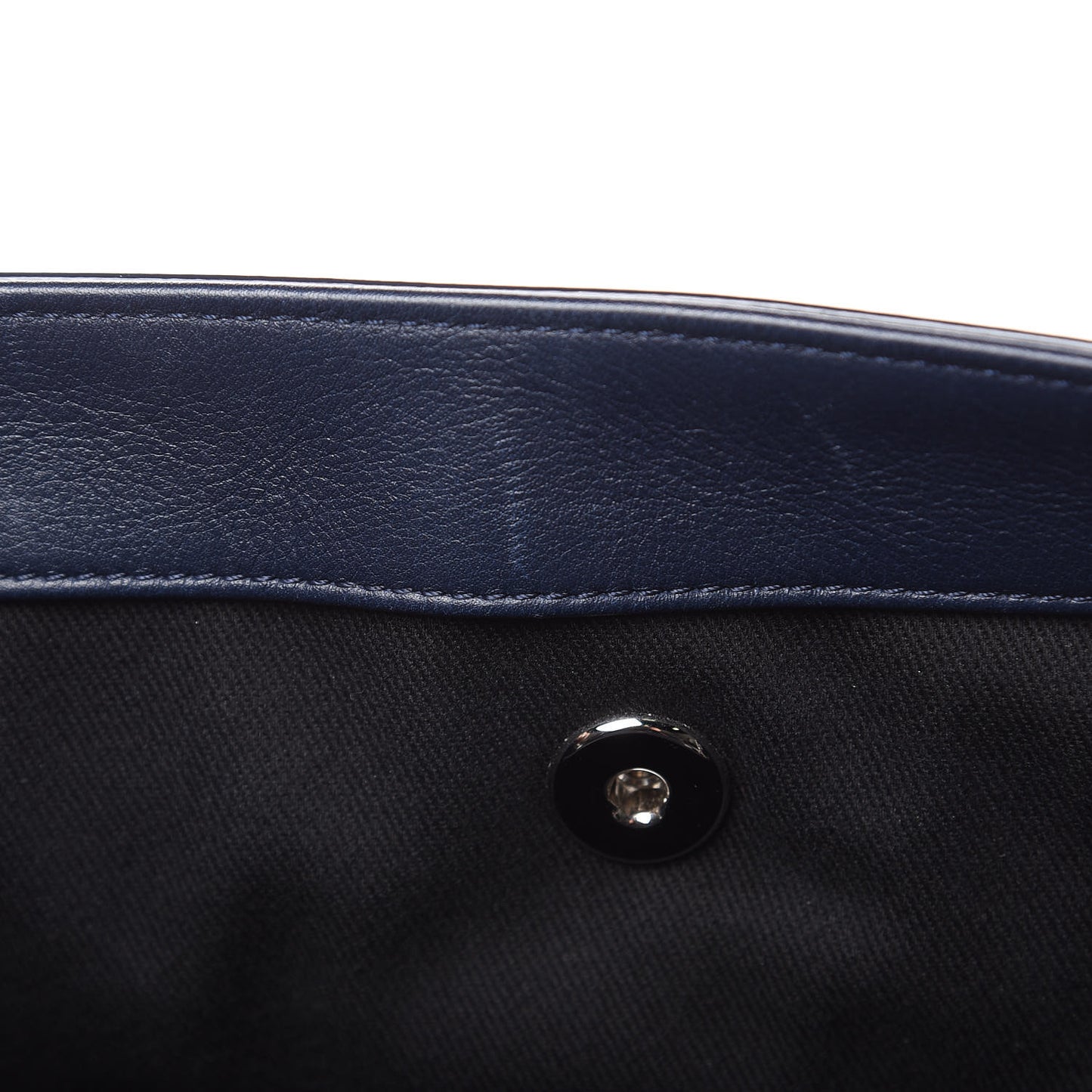 Patent Quilted Large Coco Shine Accordion Flap Dark Navy Blue