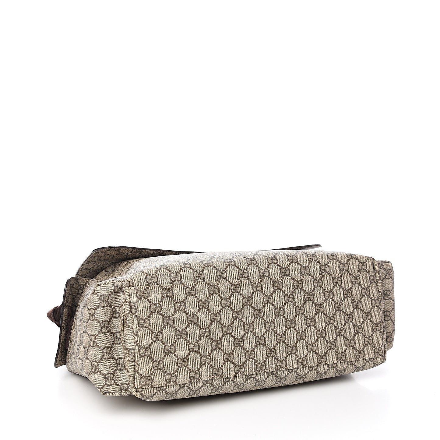 GG Plus Monogram Messenger Diaper Bag Dark Brown