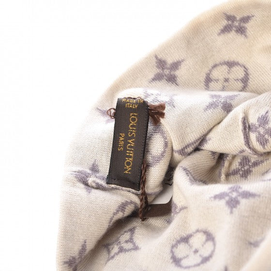 Louis Vuitton Cashmere Silk Monogram Beanie Lilac 5 of 7