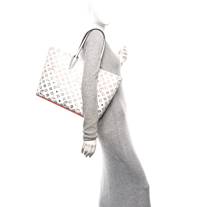 Christian Louboutin Calfskin Patent Degrade Loubinthesky East West Cabata Tote White 2 of 14