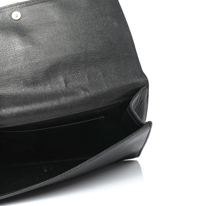 Saint Laurent Textured Calfskin Y Ligne Clutch Black 4 of 4