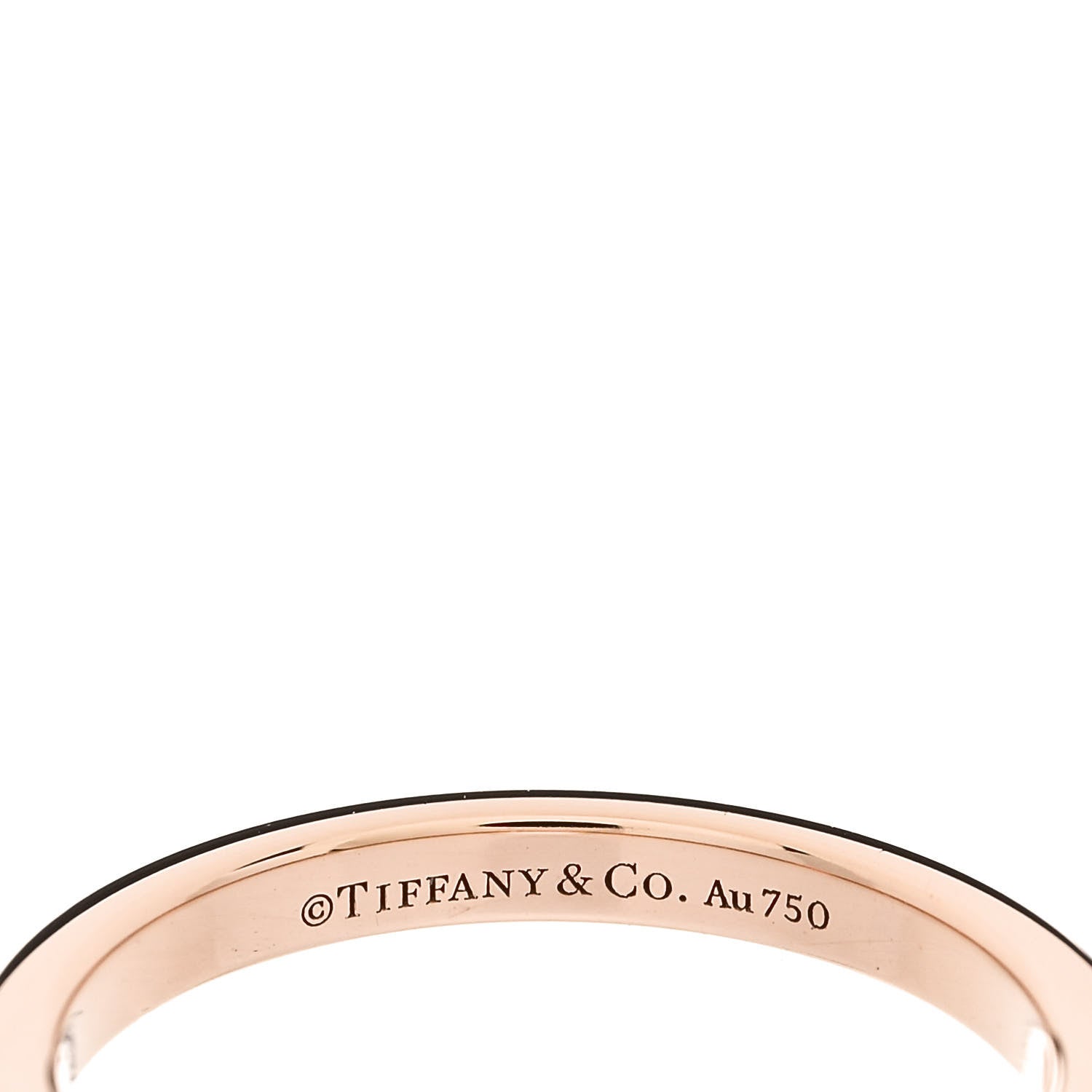 Tiffany 18K Rose Gold Diamond 2mm Classic Wedding Band Ring 47 4 4 of 5