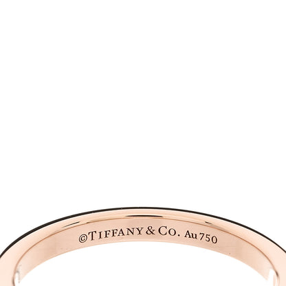 Tiffany 18K Rose Gold Diamond 2mm Classic Wedding Band Ring 47 4 4 of 5