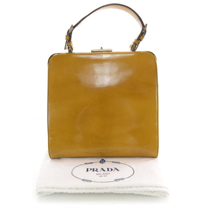 Prada Spazzolato Logo Print Framed Bag Ambra 3 of 9