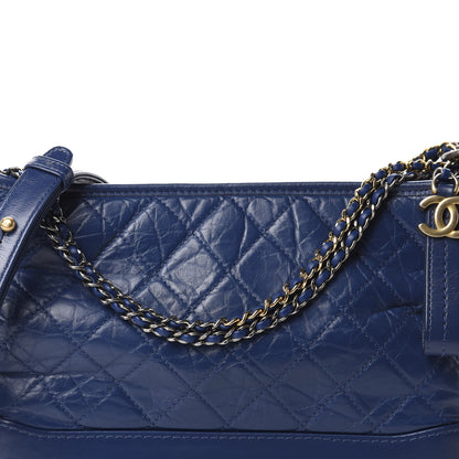Chanel Aged Calfskin Quilted Medium Gabrielle Hobo Blue 11 of 11