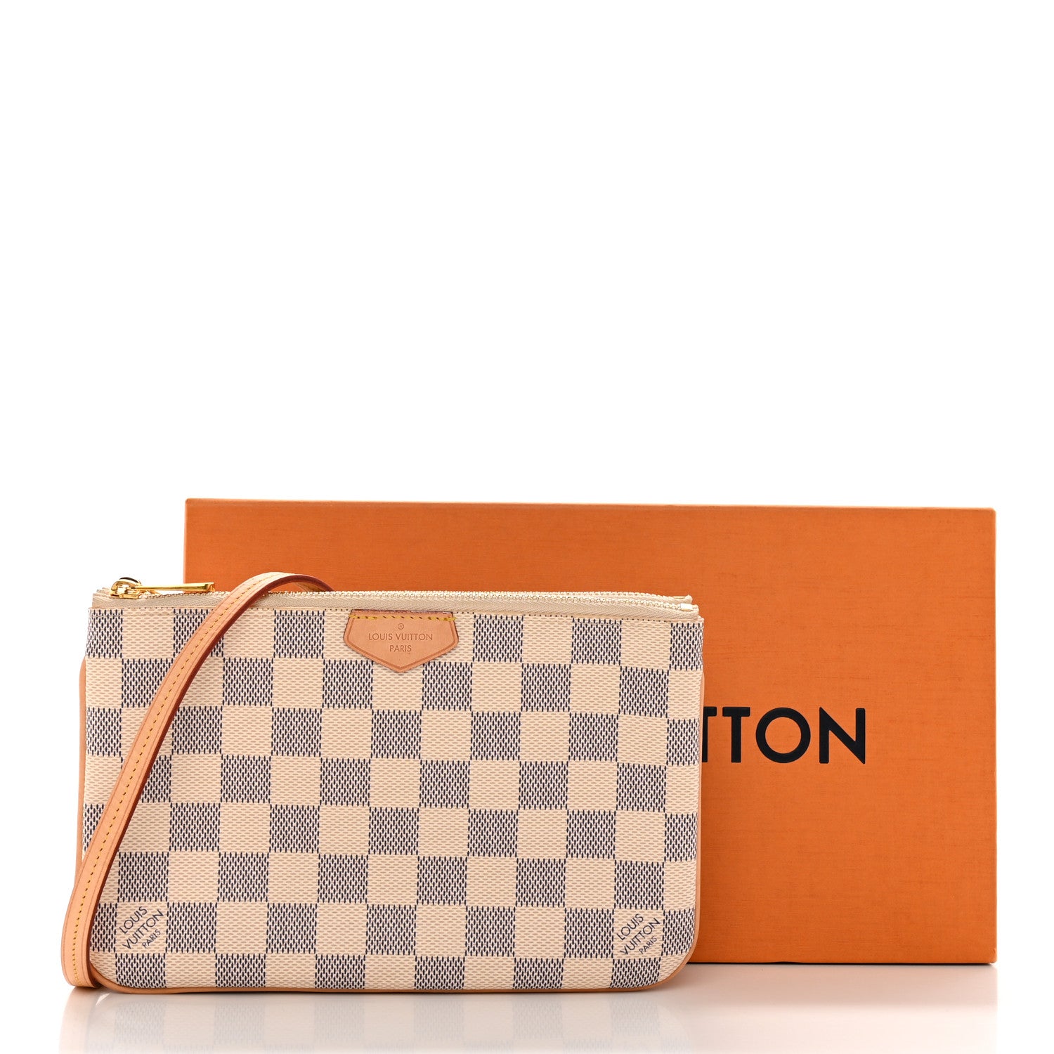 Louis Vuitton Damier Azur Double Zip Pochette 17 of 17