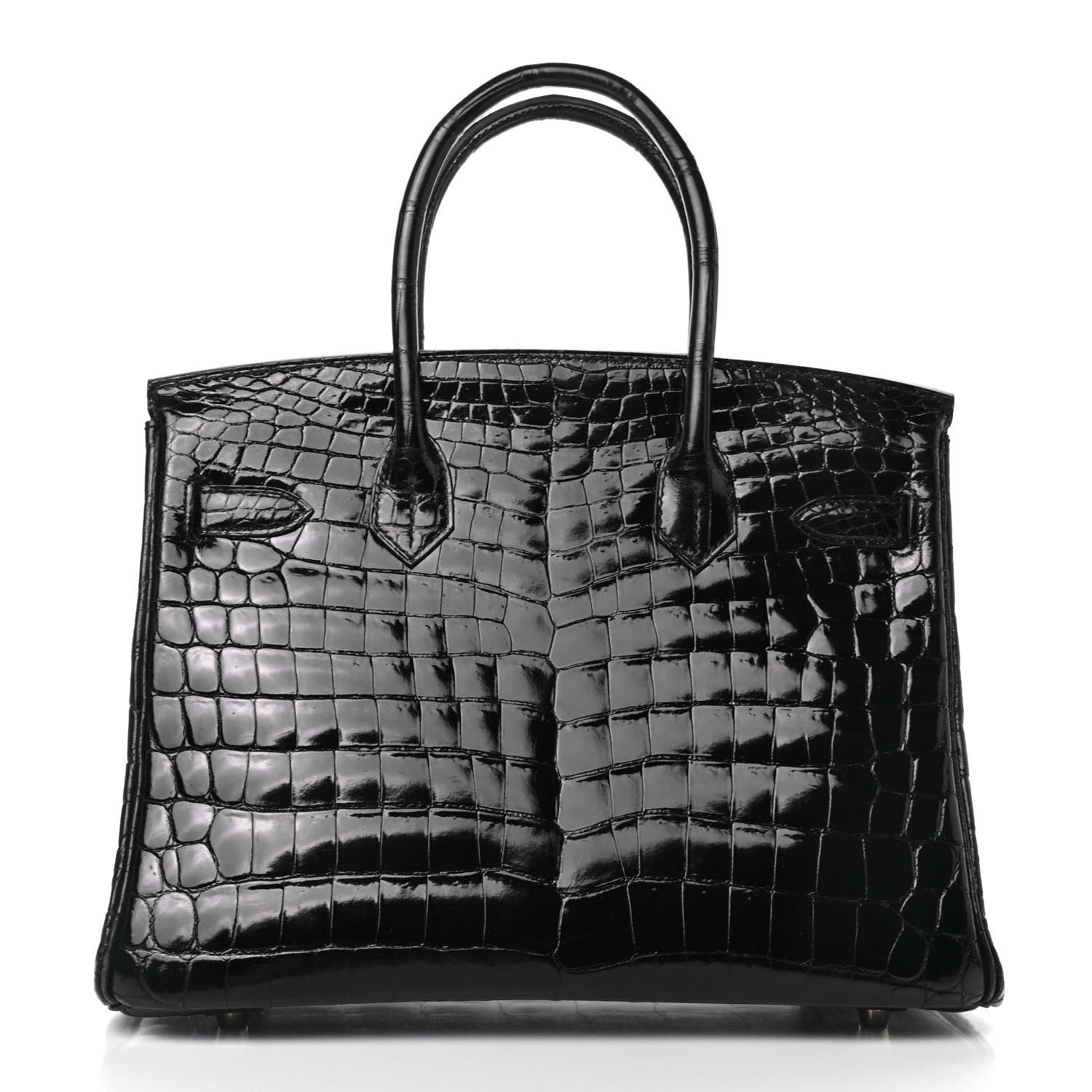 Hermes Shiny Niloticus Crocodile Birkin 30 Black 3 of 33
