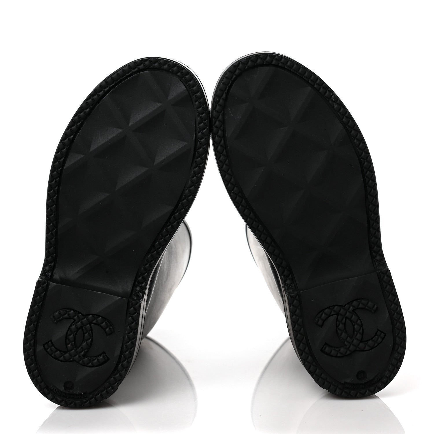 Chanel Caoutchouk CC High Boots 37 Black 6 of 7