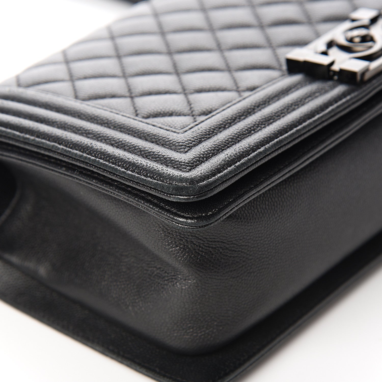 Chanel Caviar Quilted Medium Boy Flap So Black 8 of 15