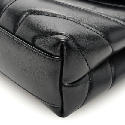 Saint Laurent Calfskin Y Quilted Monogram Toy Loulou Crossbody Bag Black 9 of 10