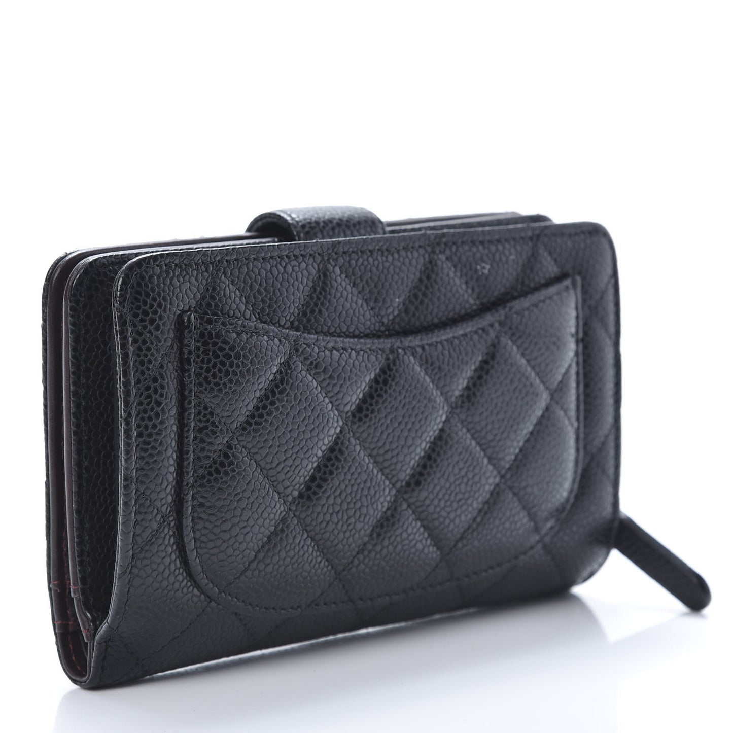Caviar Quilted CC French Wallet Black