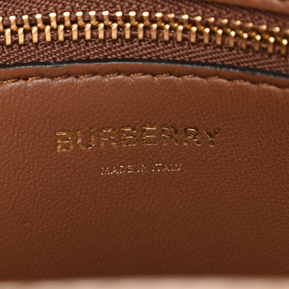 Burberry Canvas Smooth Calfskin Two Tone Mini Pocket Bag Natural Malt Brown 6 of 9