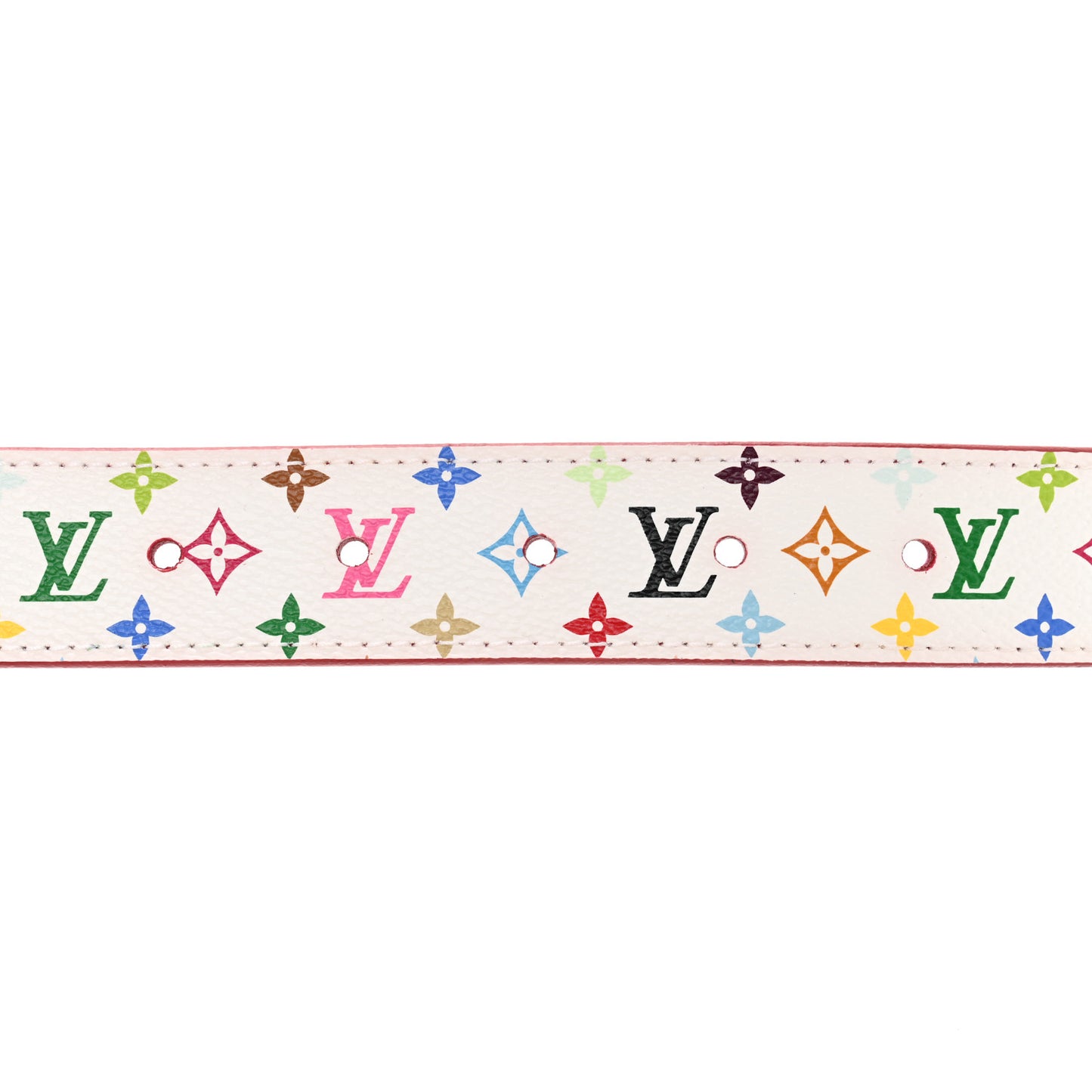 Monogram Multicolor LV Cut Reversible Belt 80 32 White Grenade