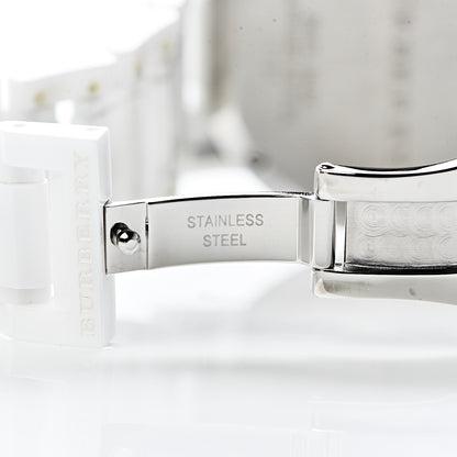 Burberry Stainless Steel Ceramic 38mm Chronograph Quartz Watch White BU9080 6 of 8