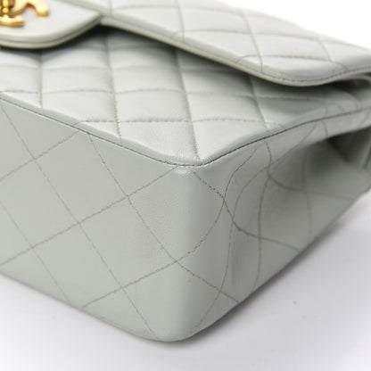 Chanel Lambskin Quilted Small Double Flap Light Grey 6 of 10