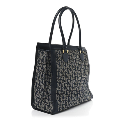 Christian Dior Monogram Calfskin Pocket Tote Navy Blue 3 of 10