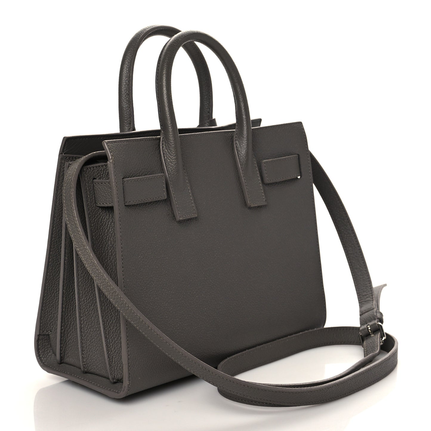 Grained Calfskin Nano Sac De Jour Fog