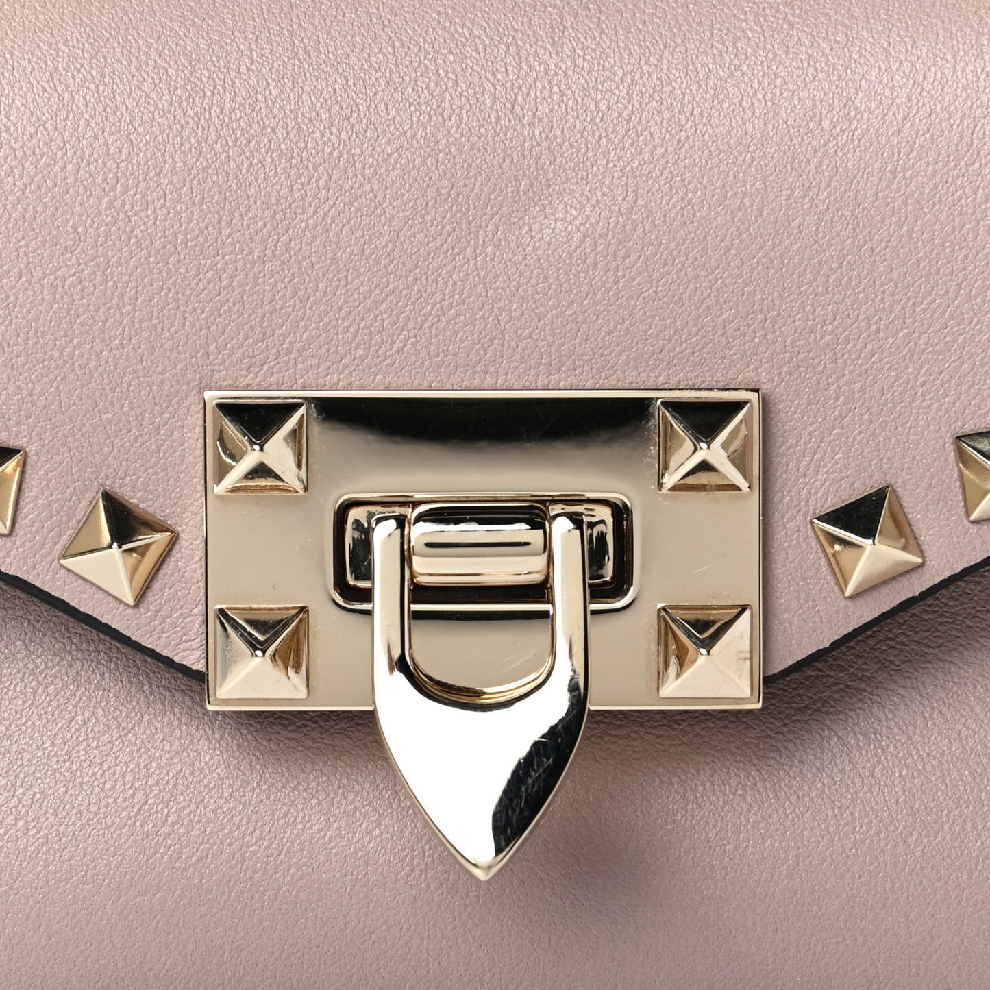 Calfskin Mini Rockstud Crossbody Bag Poudre