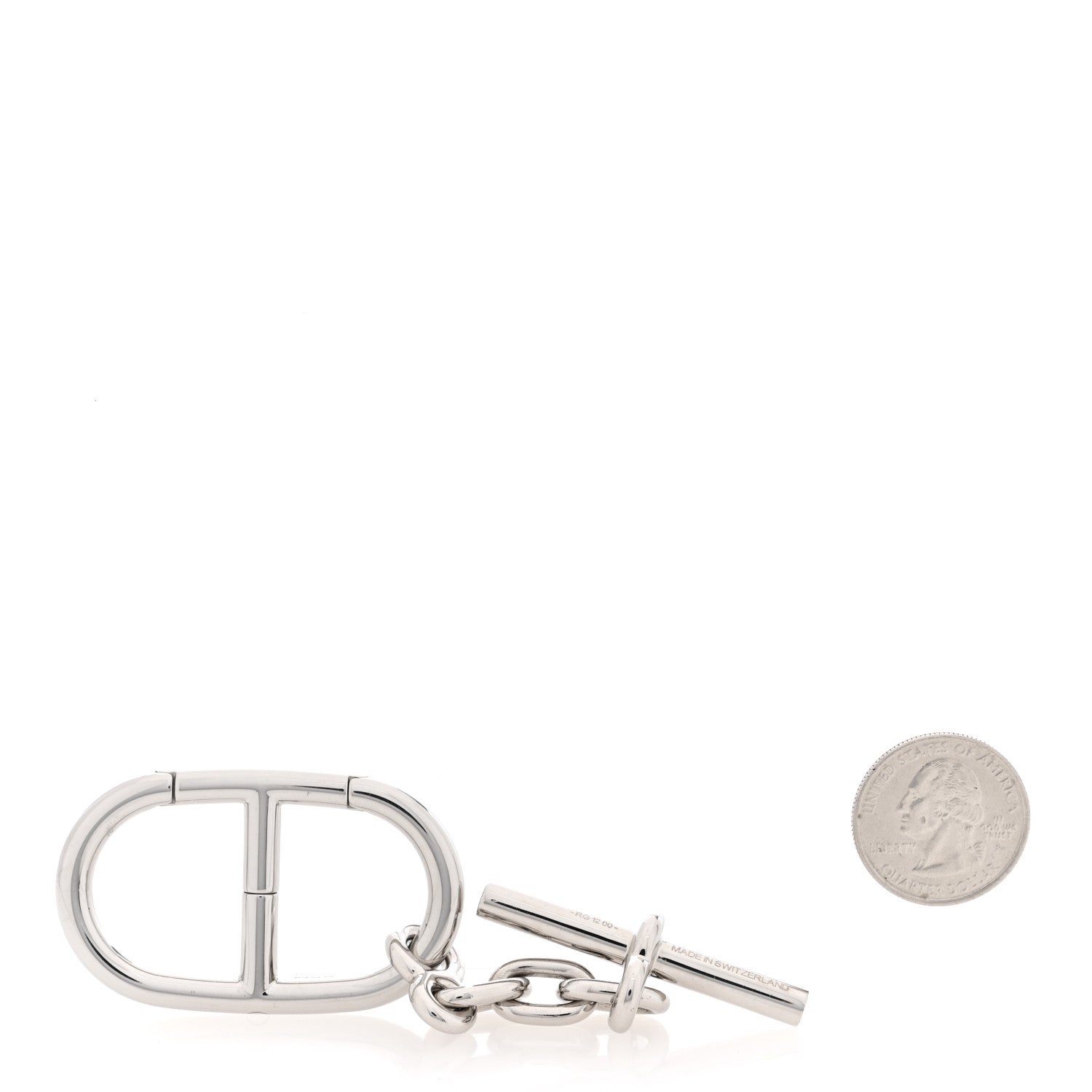 Hermes Palladium Chaine d'Ancre Key Ring 1575489 – FASHIONPHILE
