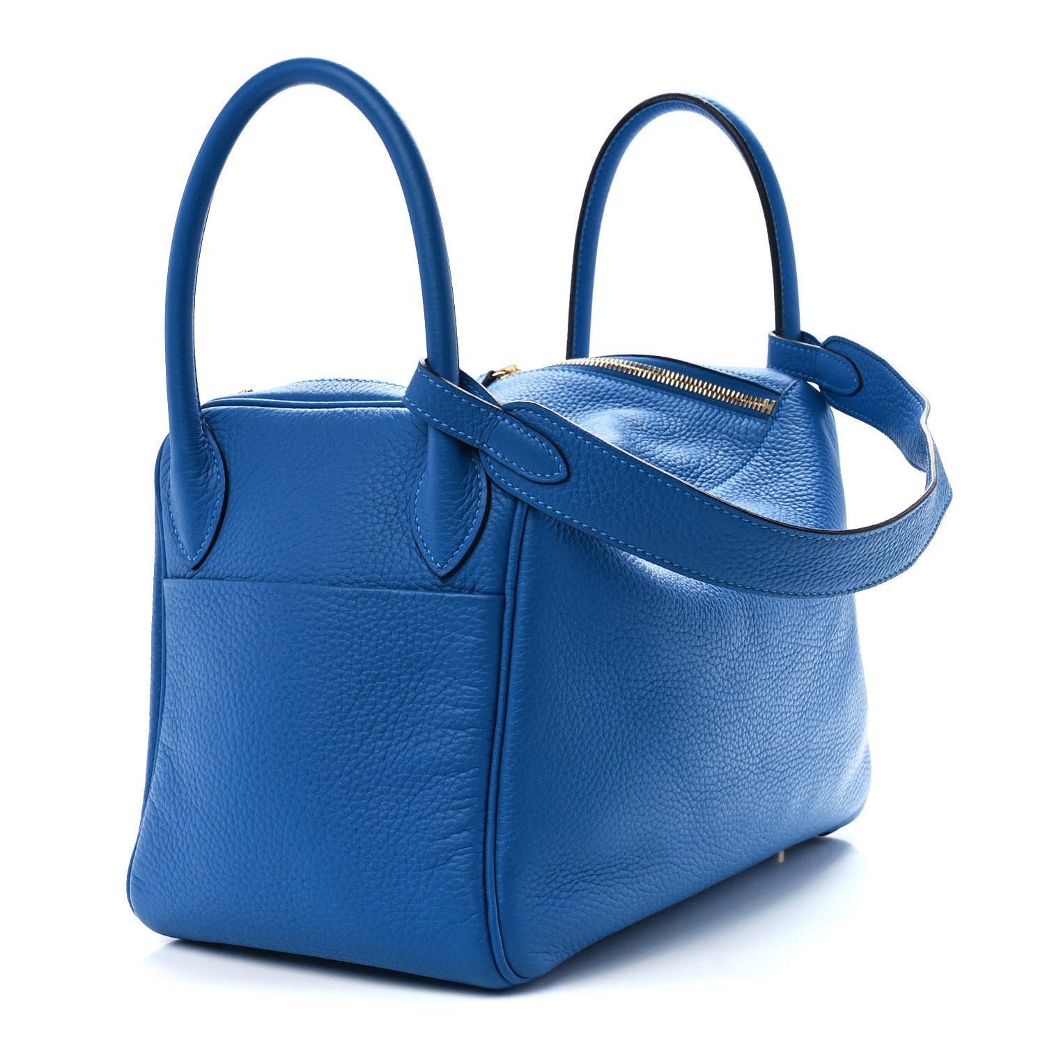 Hermes Taurillon Clemence Lindy 30 Bleu Frida 2 of 11