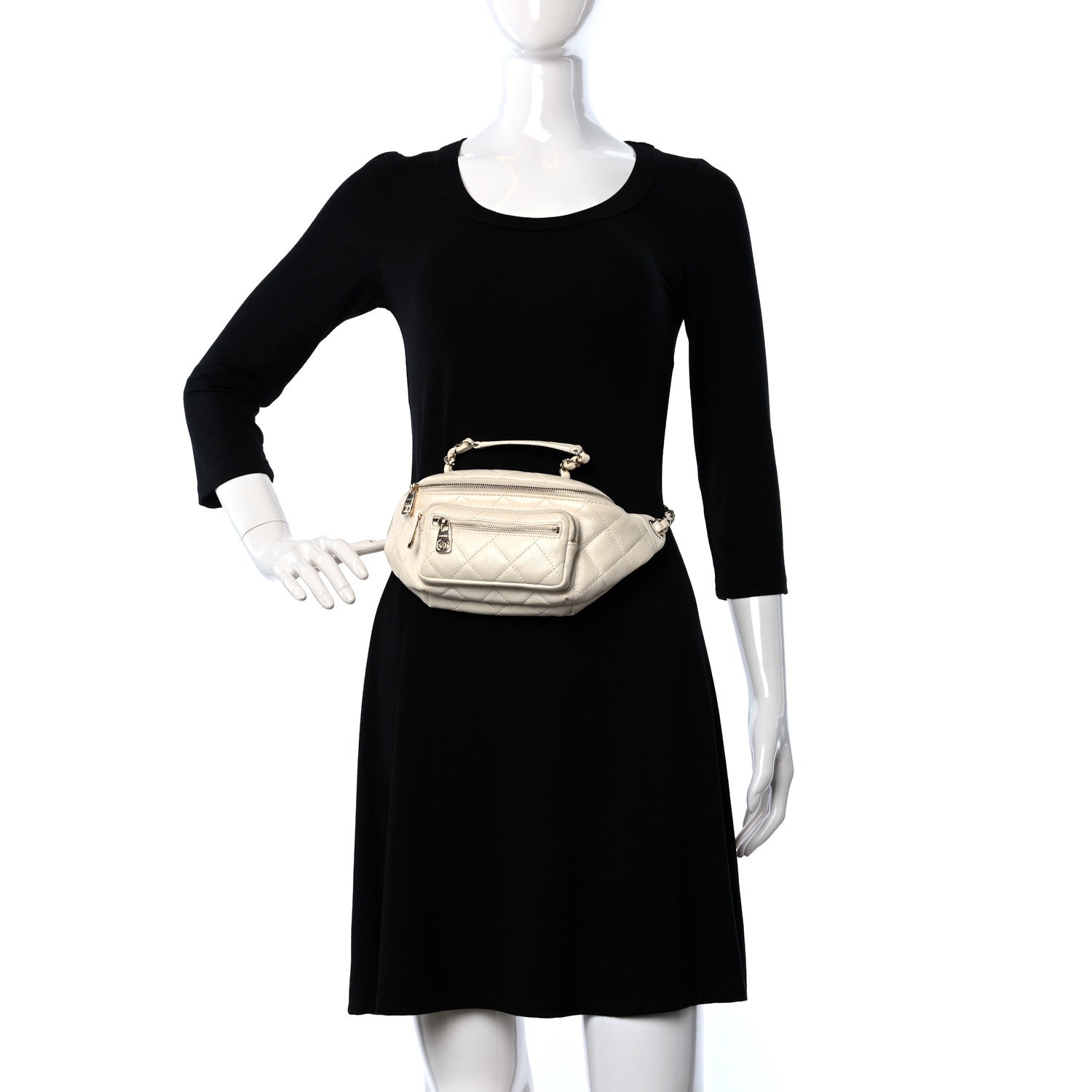 Chanel Calfskin Quilted All About Waist Belt Bag Light Beige 2 of 9