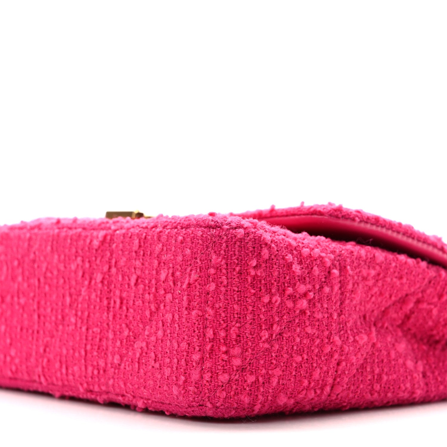 Saint Laurent Boucle Tweed Patchwork Monogram Medium Jamie Baguette Magenta 8 of 10