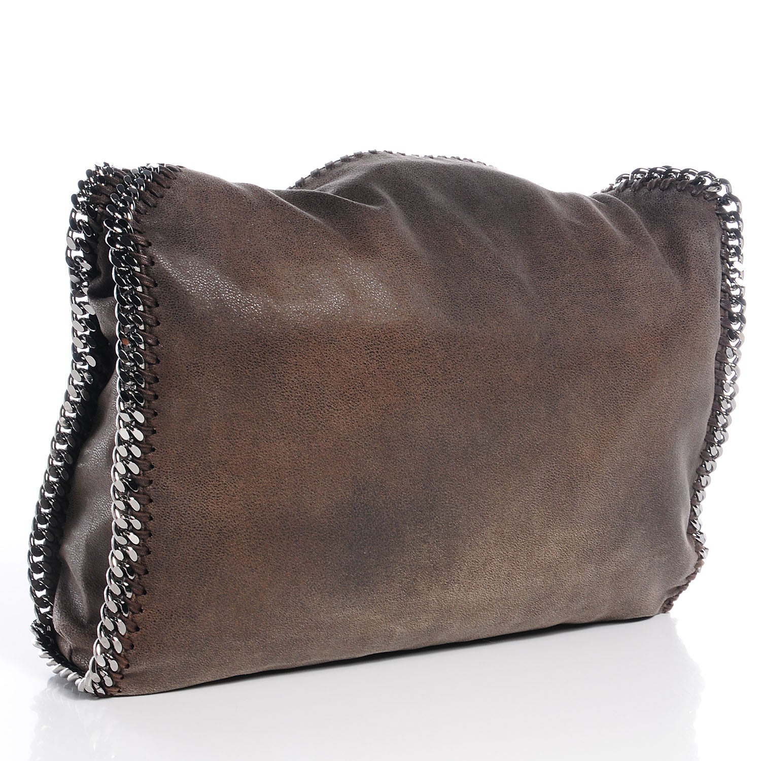 Stella McCartney Faux Leather Shaggy Deer Small Falabella Tote Brown 3 of 7