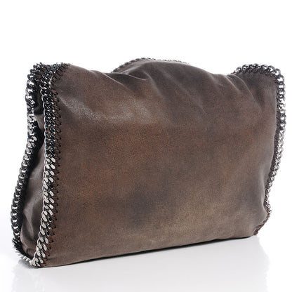 Stella McCartney Faux Leather Shaggy Deer Small Falabella Tote Brown 3 of 7