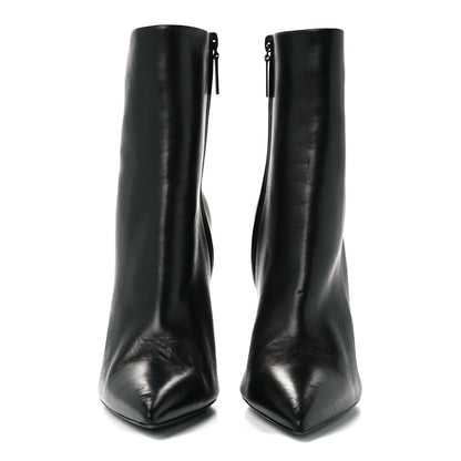 Saint Laurent Calfskin Opyum Ankle Boots 39.5 Black 3 of 11