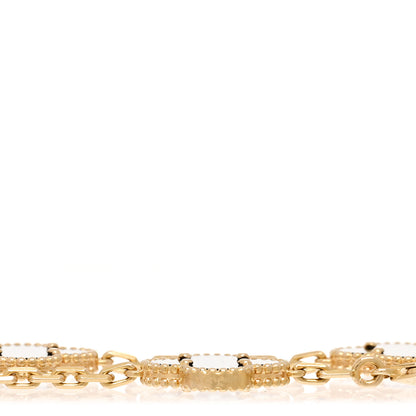 Van Cleef & Arpels 18K Yellow Gold Black Onyx 5 Motifs Vintage Alhambra Bracelet 3 of 4