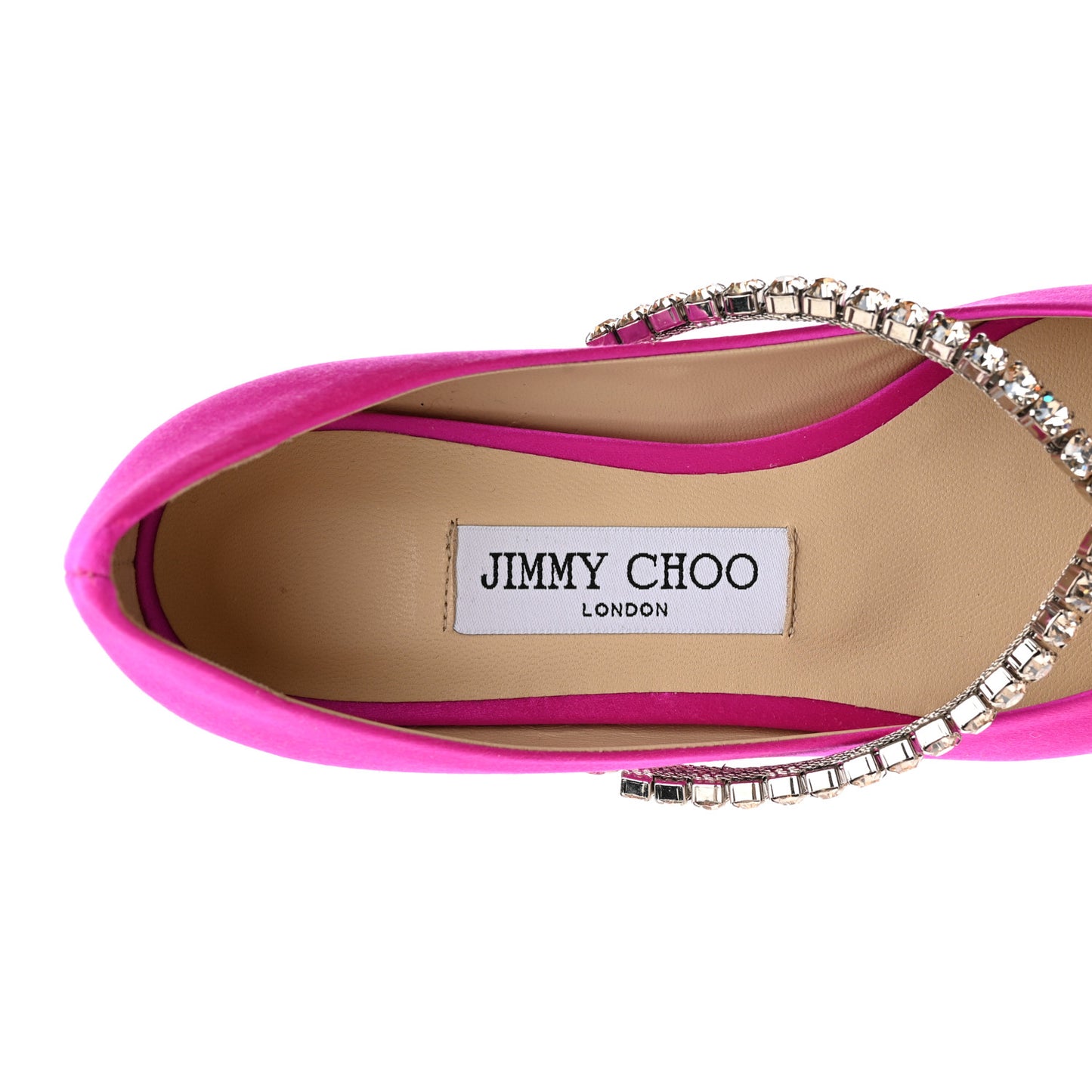 Satin Crystal Genevi Flat 35.5 Fuchsia Honey
