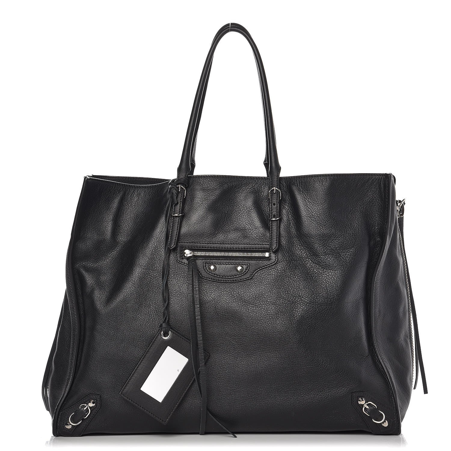 Balenciaga Supple Calfskin Papier A4 Zip Around Tote Black 1 of 7