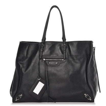 Balenciaga Supple Calfskin Papier A4 Zip Around Tote Black 1 of 7