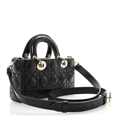 Christian Dior Lambskin Cannage Small Lady D-Joy Black 3 of 9