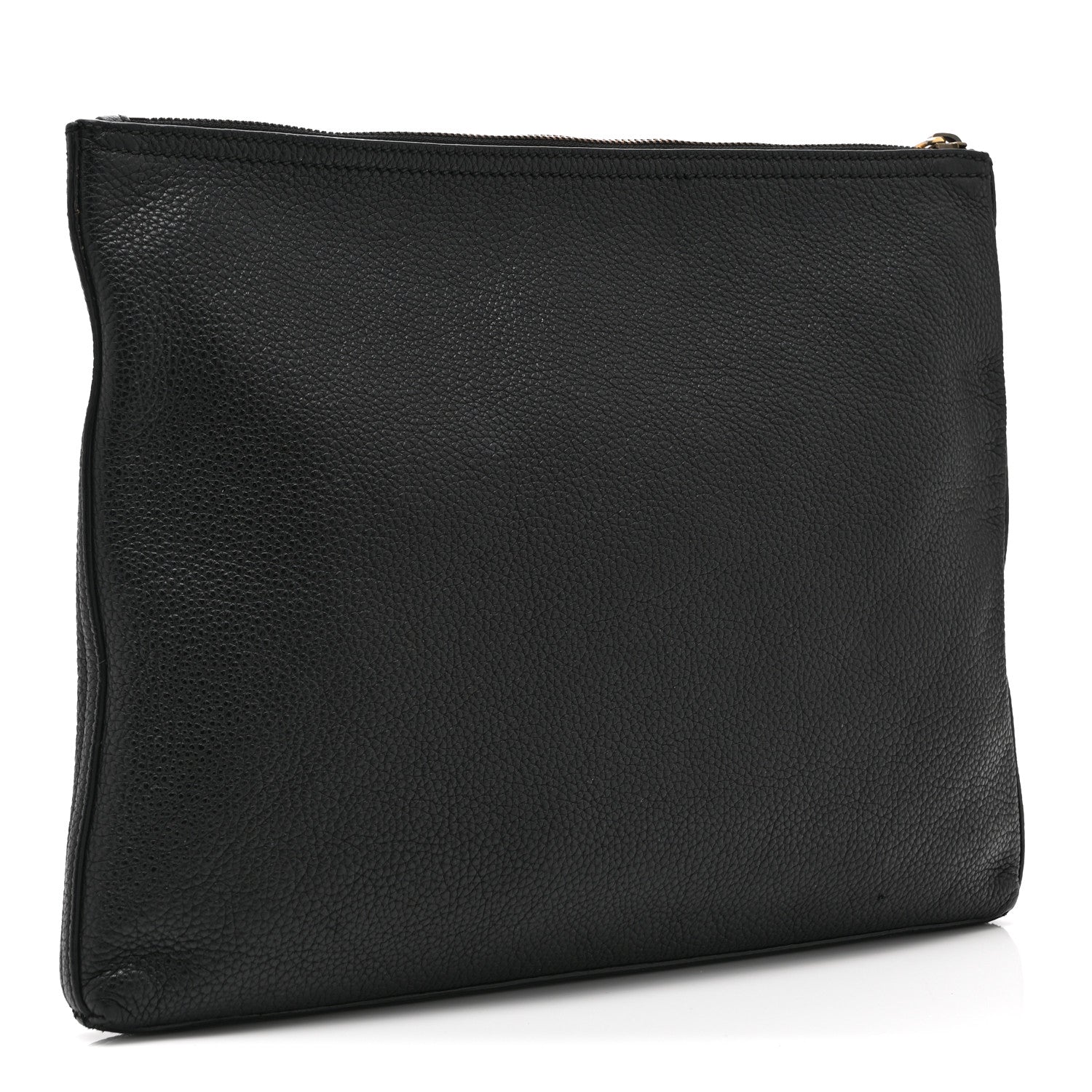 Gucci Pebbled Calfskin Medium Logo Portfolio Clutch Black 3 of 10