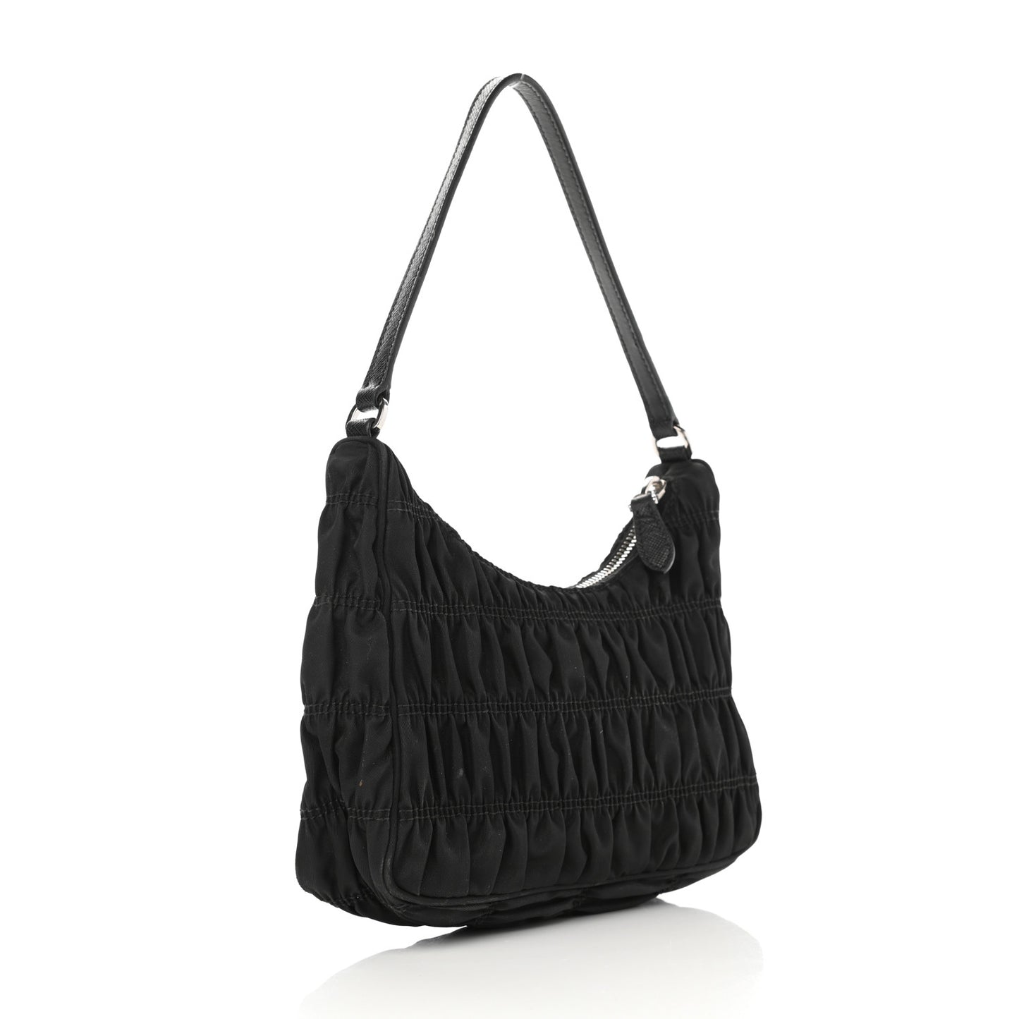 Tessuto Nylon Gaufre Shoulder Bag Black