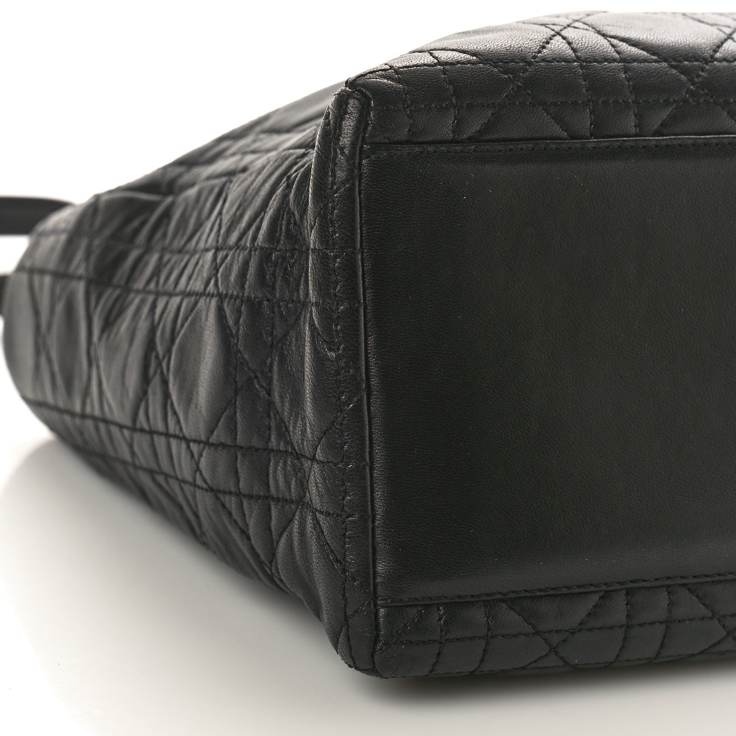 Christian Dior CHRISTIAN DIOR Lambskin Cannage Medium Lady Dior Black 9 of 11