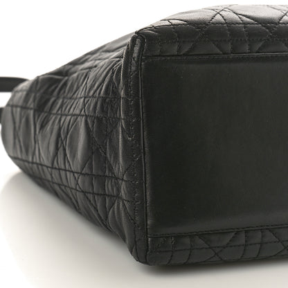 Christian Dior CHRISTIAN DIOR Lambskin Cannage Medium Lady Dior Black 9 of 11