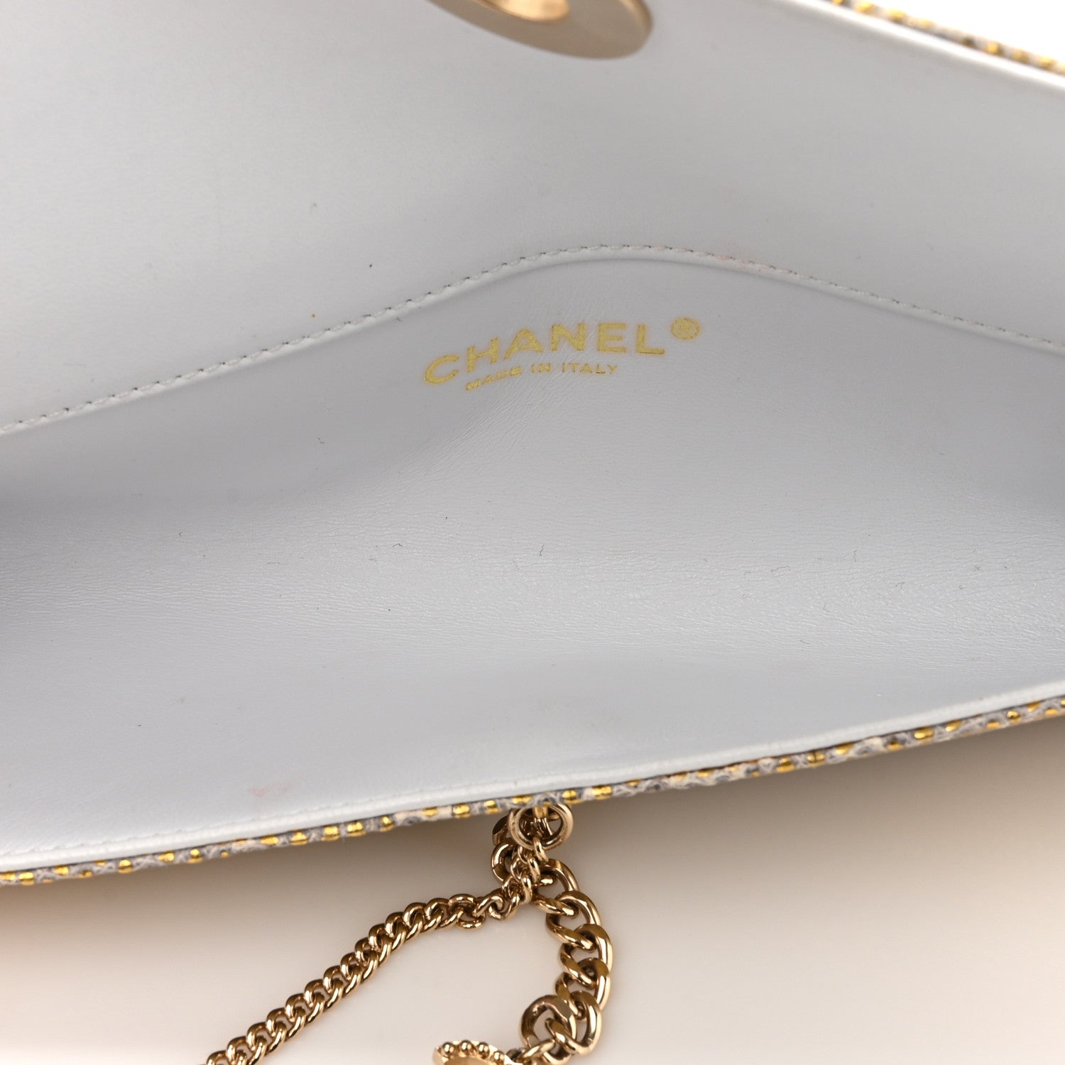 Chanel Lizard Pearl Evening Clutch Beige 5 of 14