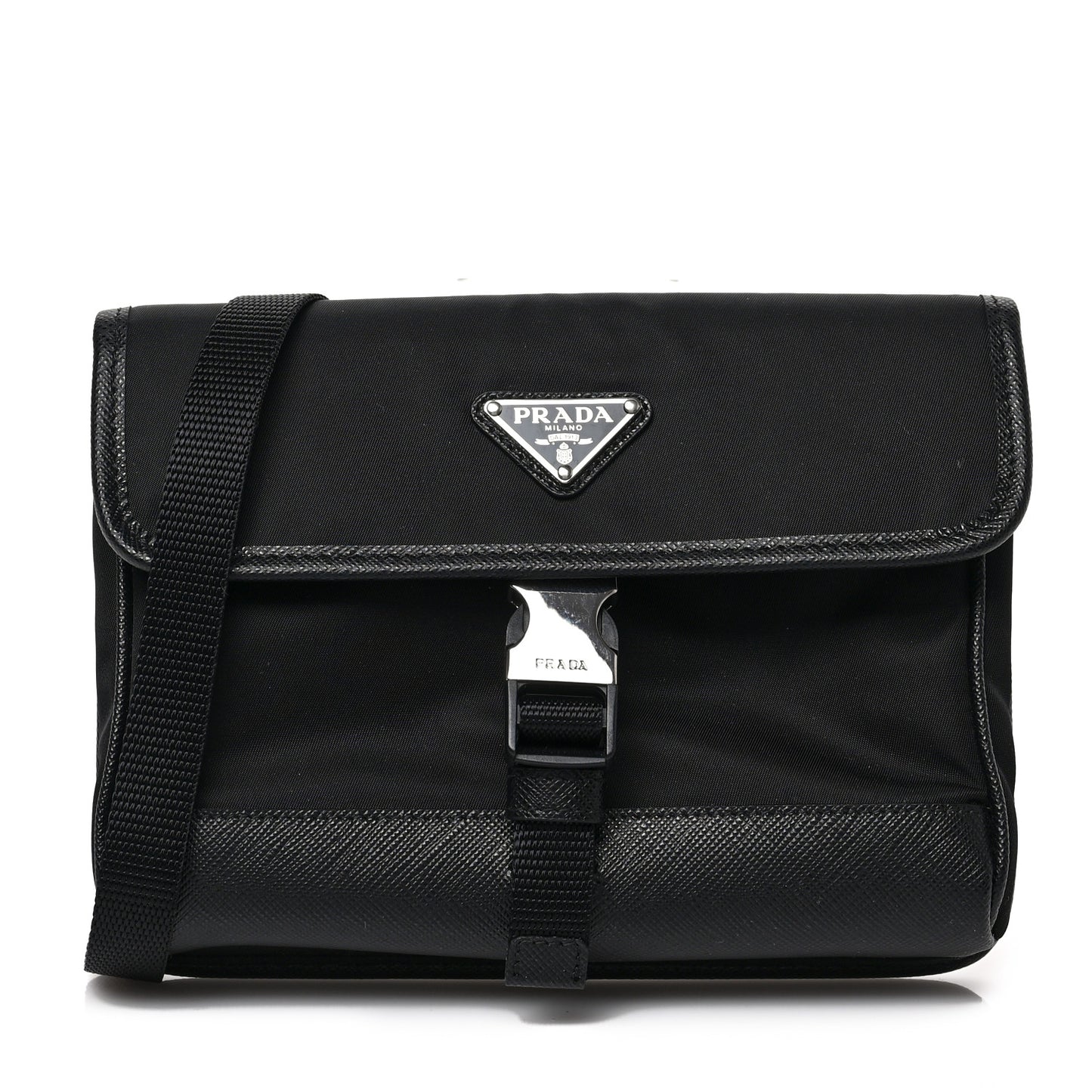 Re-Nylon Saffiano Smartphone Case Crossbody Black