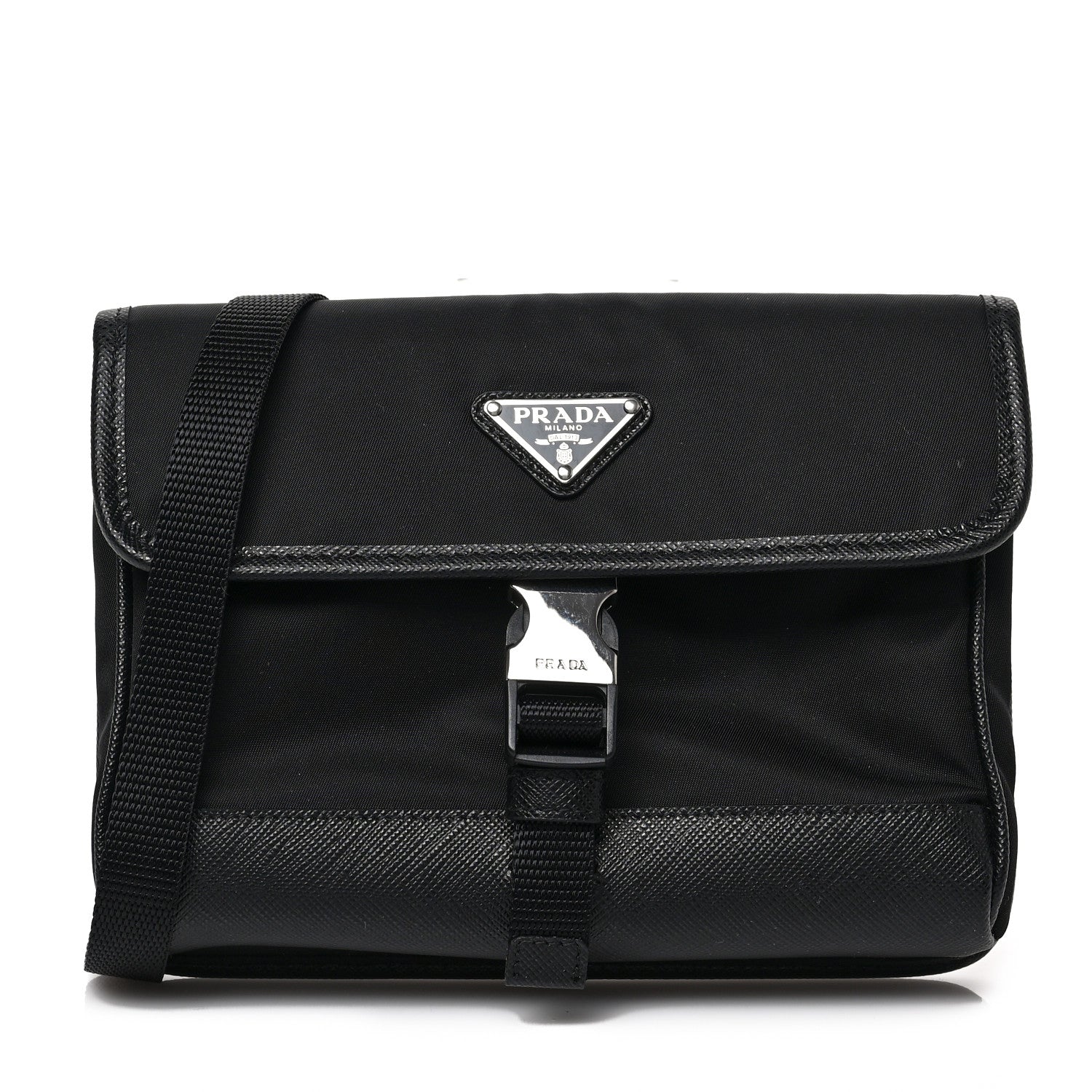 Prada Re-Nylon Saffiano Smartphone Case Crossbody Black 1 of 8