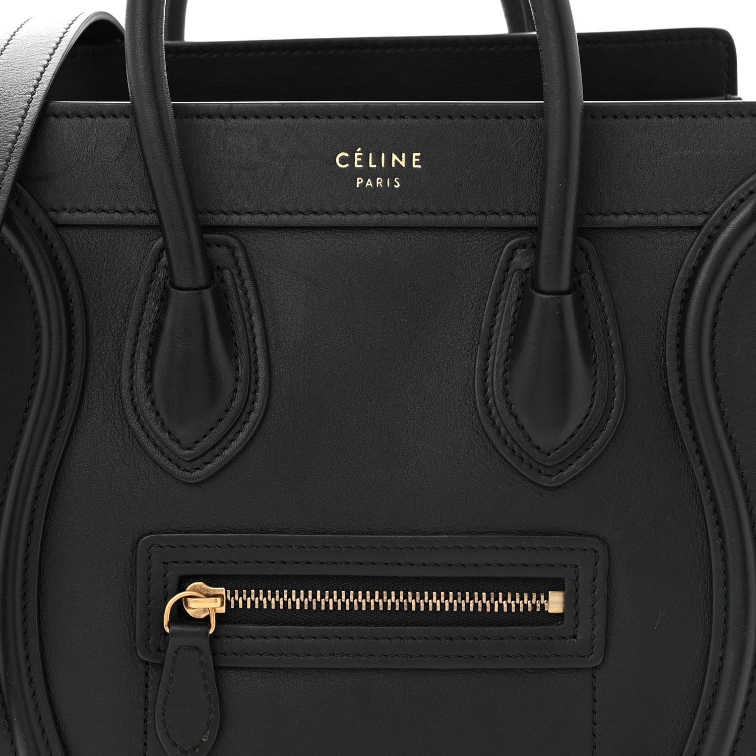 Celine Smooth Calfskin Nano Luggage Black 8 of 11