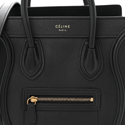 Celine Smooth Calfskin Nano Luggage Black 8 of 11