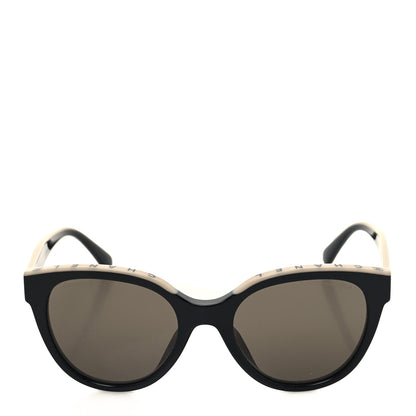 Chanel Acetate CC Butterfly Sunglasses 5414-A Black Beige 2 of 8