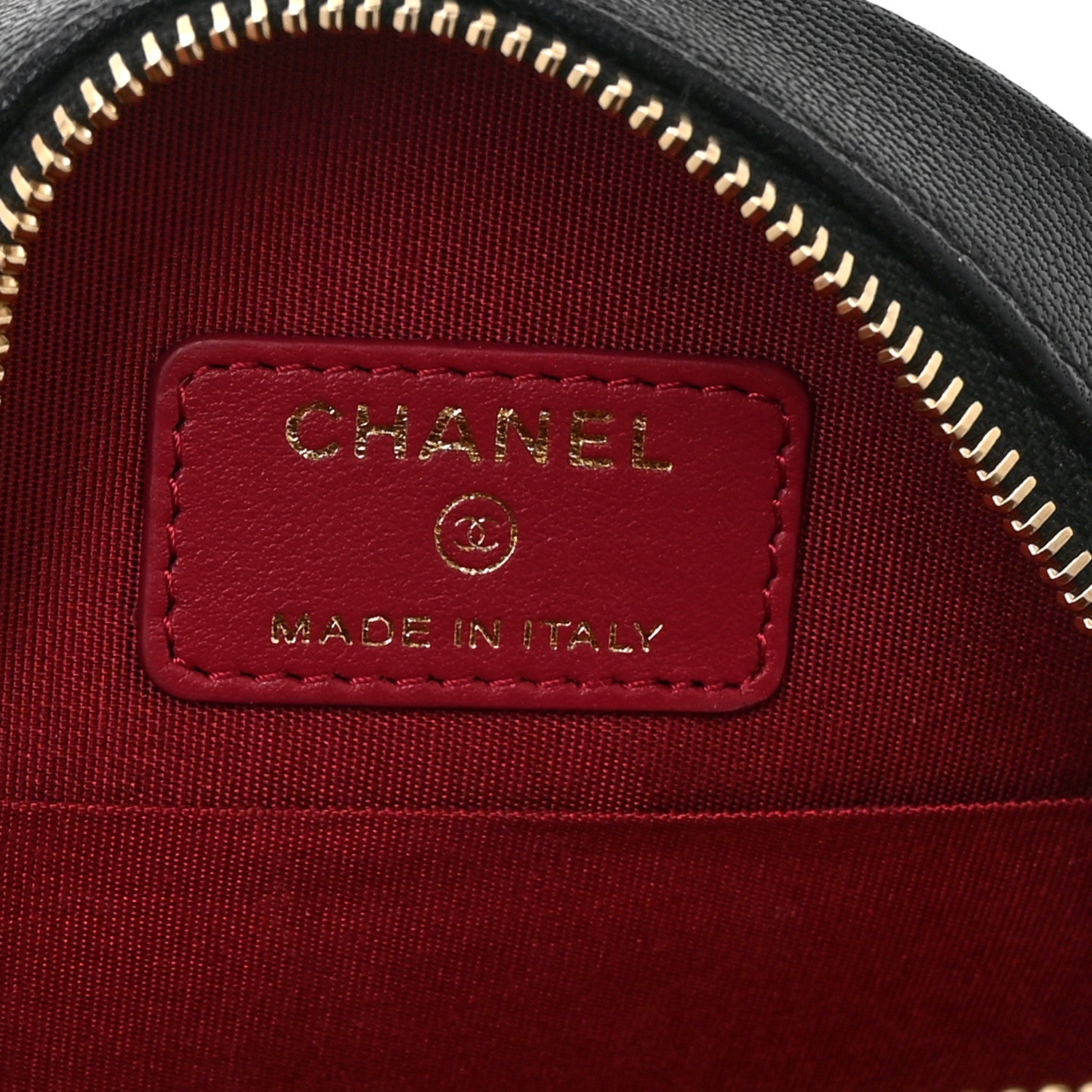 Chanel Shiny Goatskin Quilted Chanel 19 Round Clutch With Chain Black 6 of 10