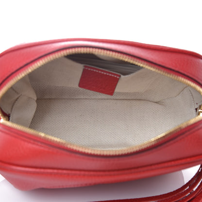 Gucci Pebbled Calfskin Small Soho Disco Bag Tabasco Red 5 of 9