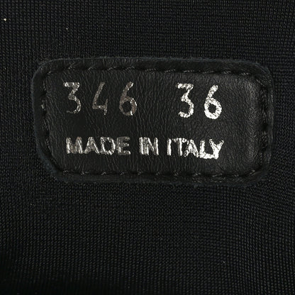Prada Technical Stretch Fabric Triangle Logo Square Toe 40mm Sneakers 36 Black 6 of 7