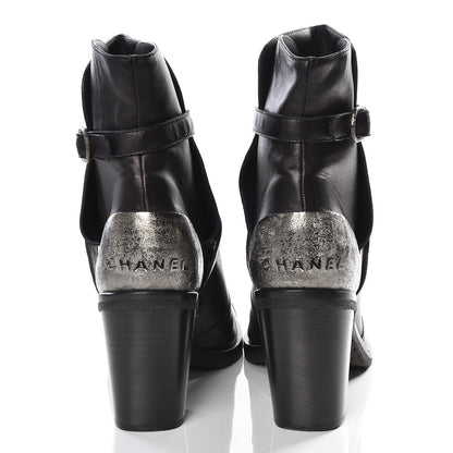 Chanel Lambskin CC Buckle Short Boots 41 Black 6 of 11