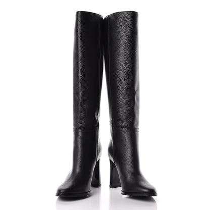Jimmy Choo Grainy Calfskin Knee High Boots 38.5 Black 5 of 8