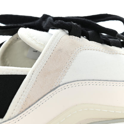 Chanel Velvet Calfskin Mixed Fibers CC Sneakers 37 Ivory Black 12 of 13